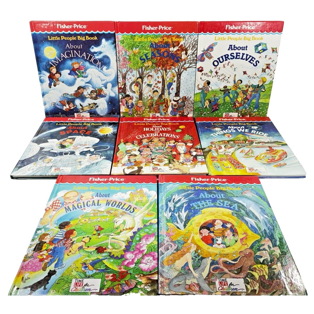 Fisher-Price Little People Big Book Time Life for Children Vintage 1990 Lot of 8